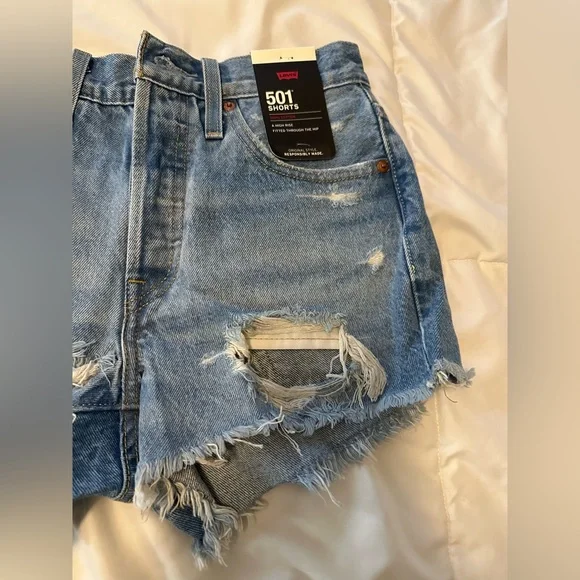 Levi's 501 Distressed Denim Shorts BNWT